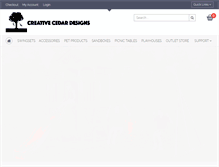 Tablet Screenshot of creativecedardesigns.com